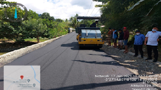 Kepala Bidang Dinas PUPR Luwu Tinjau Lokasi Pengaspalan